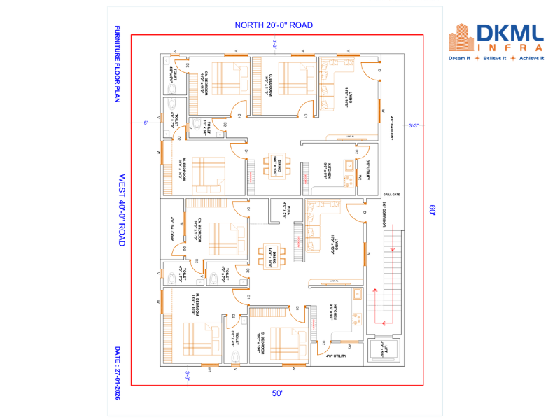 D square floorplan